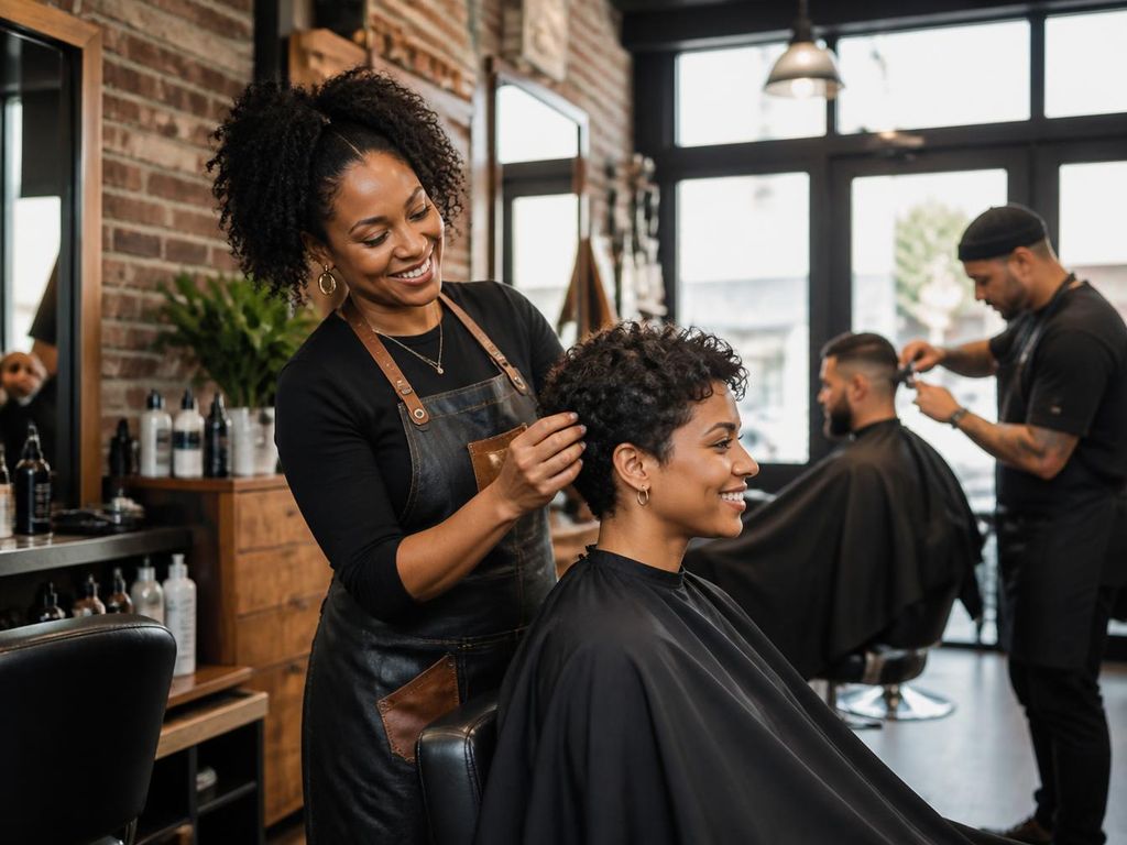 Beauticians & Barbers professionals at work