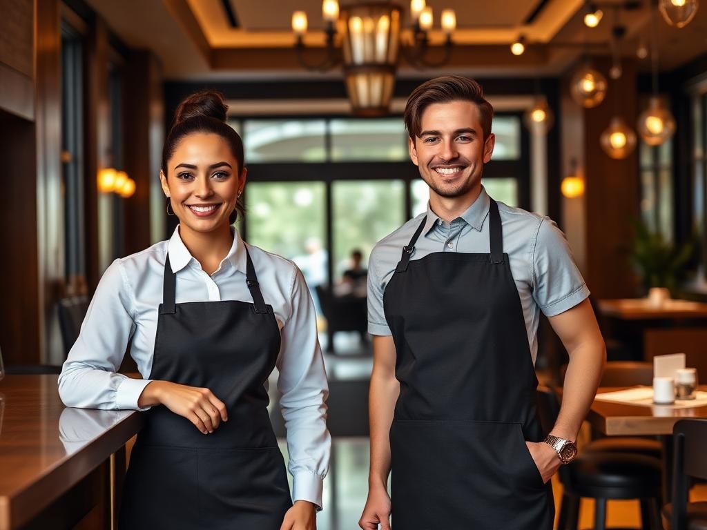 Hospitality professionals at work