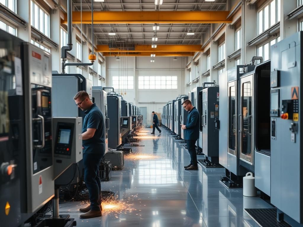 Manufacturing professionals at work